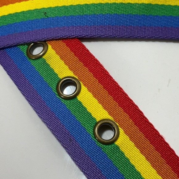 Rainbow Striped Woven Belt - Picture 4 of 6